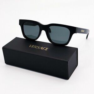 NEW VE4486 GB1/87 VERSACE SUNGLASSES UNISEX BLACK EYEWEAR MOD 4486